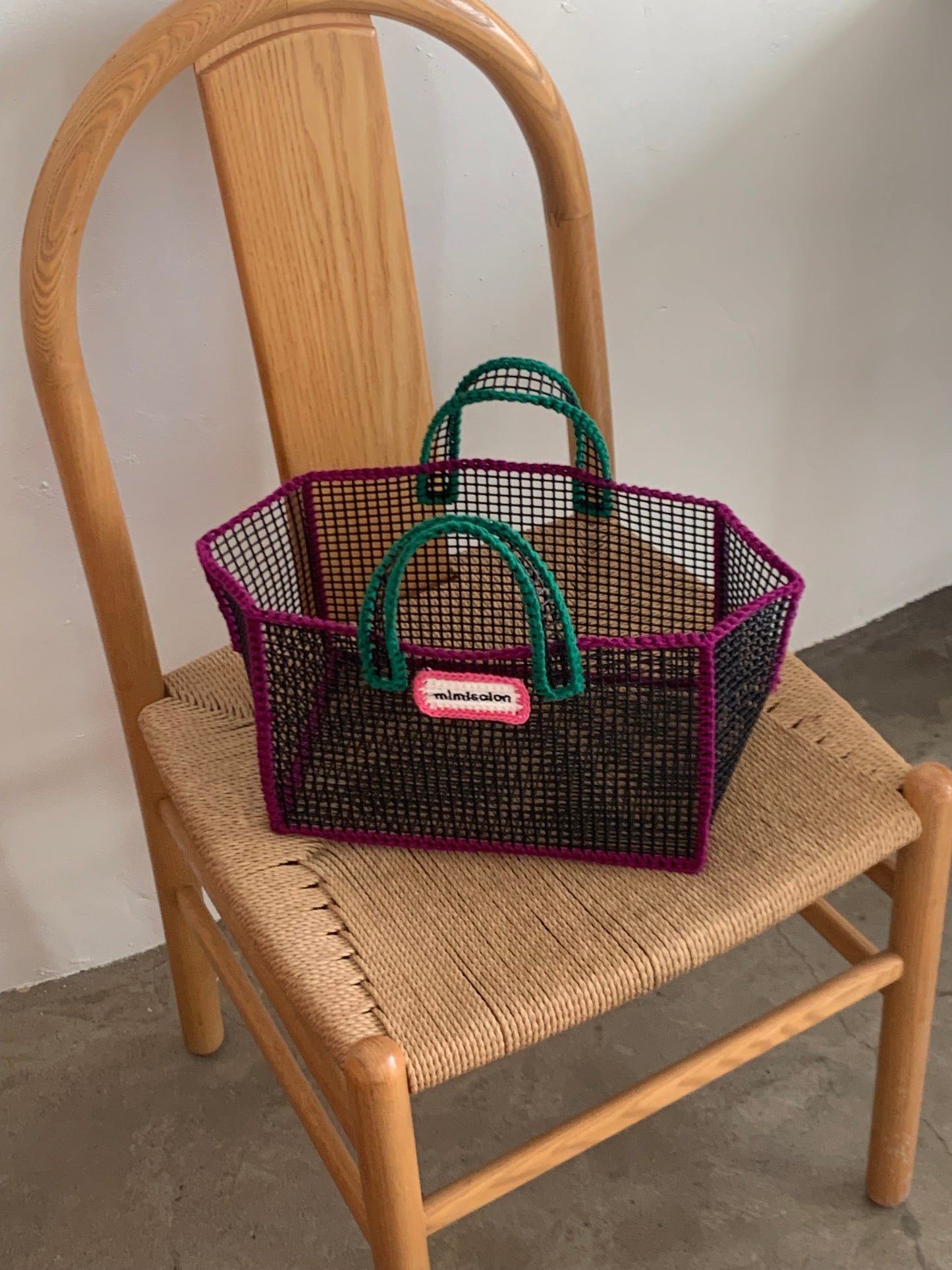 Mimisalon Mesh Basket Summer Bag Picnic Camping Sports Bag Swimming Pool Bag