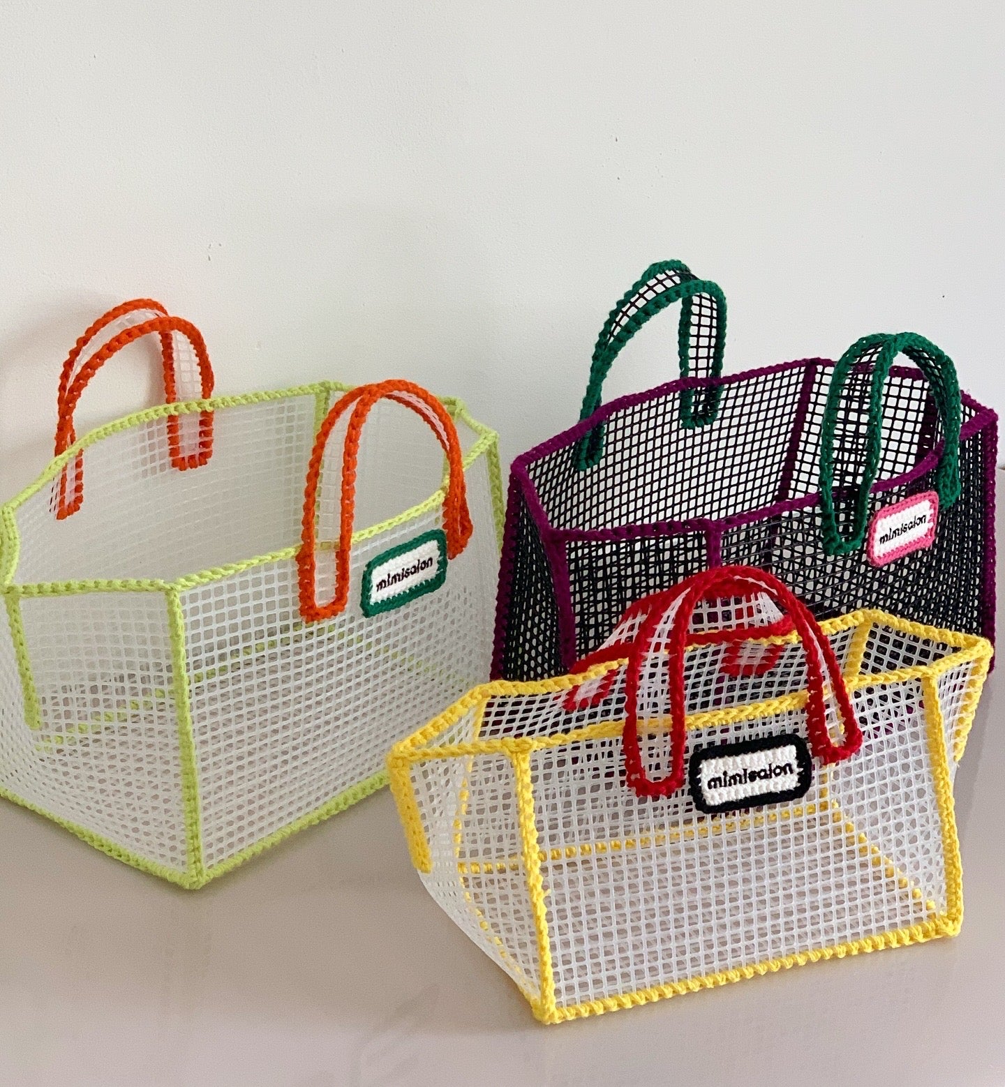 Mimisalon Mesh Basket Summer Bag Picnic Camping Sports Bag Swimming Pool Bag