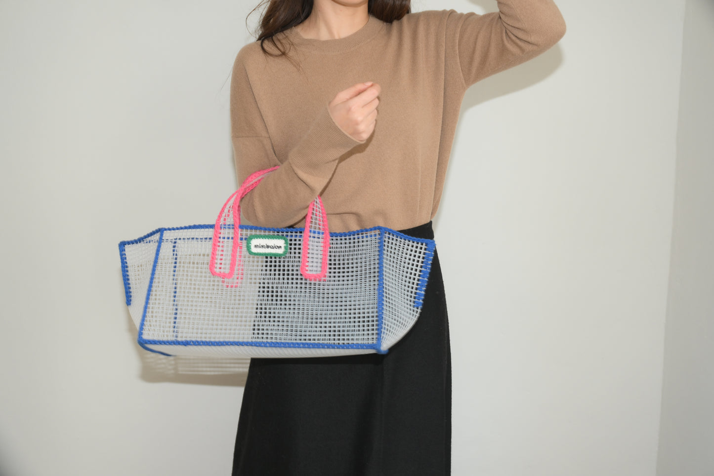 Mimisalon Mesh Basket Summer Bag Picnic Camping Sports Bag Swimming Pool Bag