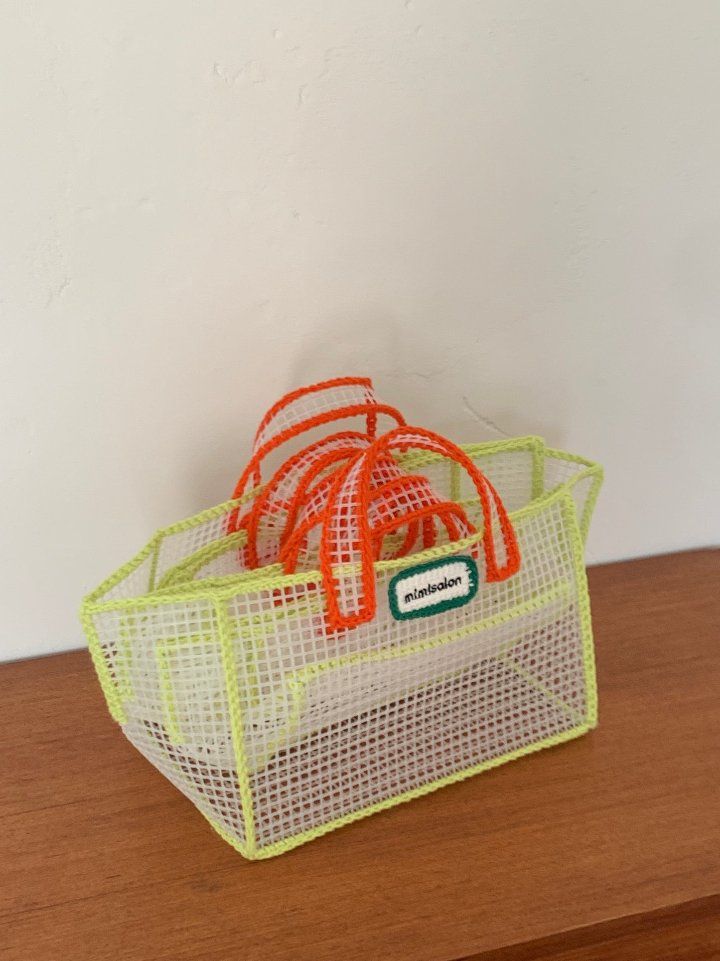 Mimisalon Mesh Basket Summer Bag Picnic Camping Sports Bag Swimming Pool Bag