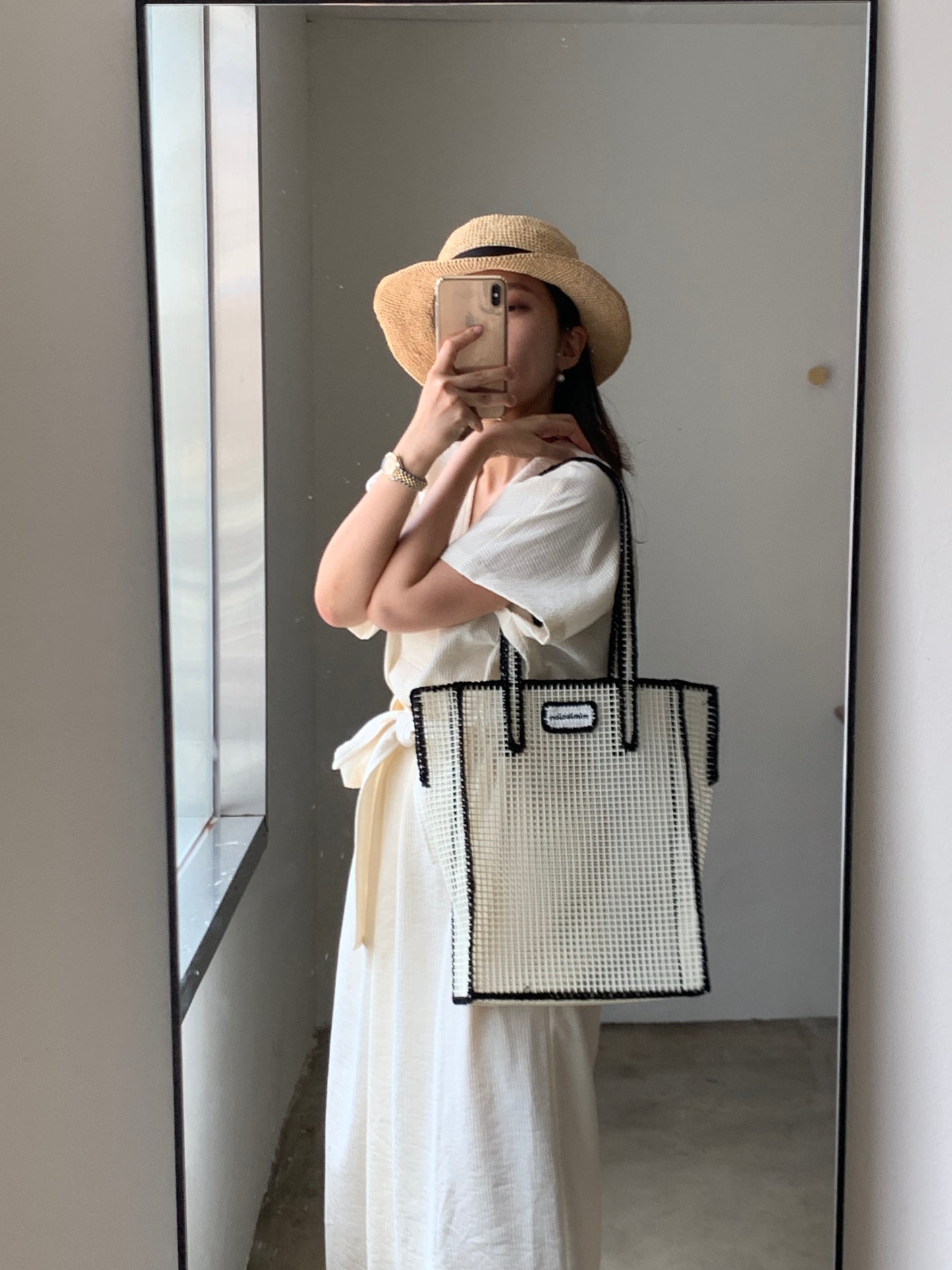 Mimisalon Mesh Basket classic version Summer Bag Picnic Camping Sports Bag Swimming Pool Bag